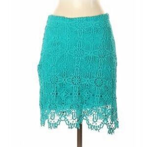 Laffaire New Turquoise Lace Skirt Women’s Size Large NWT